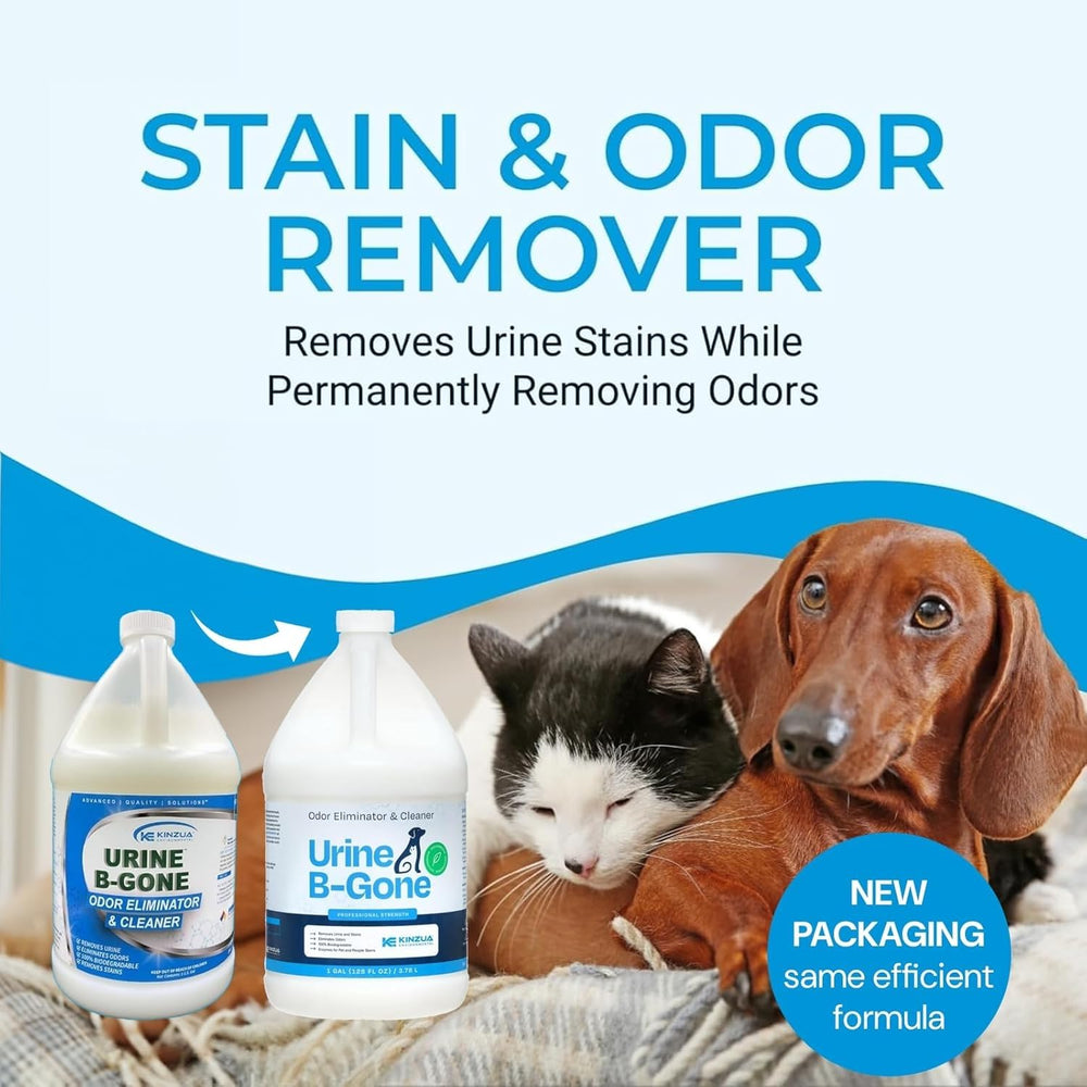 KINZUA ENVIRONMENTAL Urine B-Gone front label highlights the original scent and professional formula