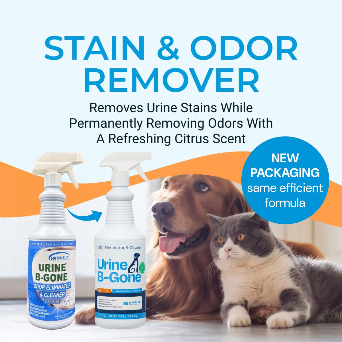 KINZUA ENVIRONMENTAL urine-b-gone laundry pre-spray: targets soiled fabrics for brighter results.