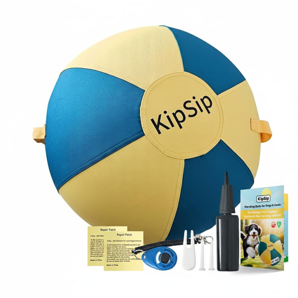 KipSip Herding Ball inner core shows durable construction for rugged outdoor training