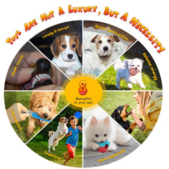 KIPRITII rubber toys—textured for teething and chewing relief.