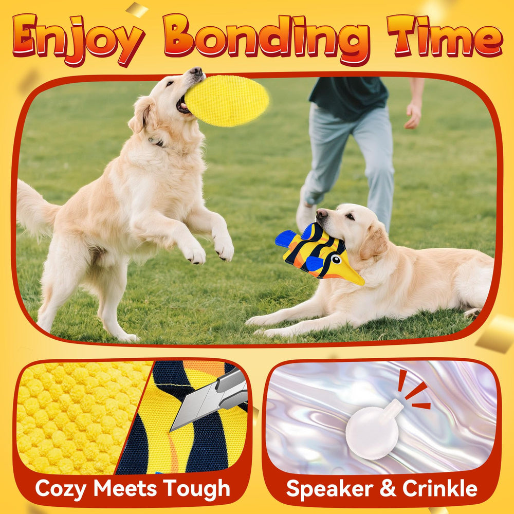 KIPRITII flying disc dog toy ideal for outdoor fetch and exercise