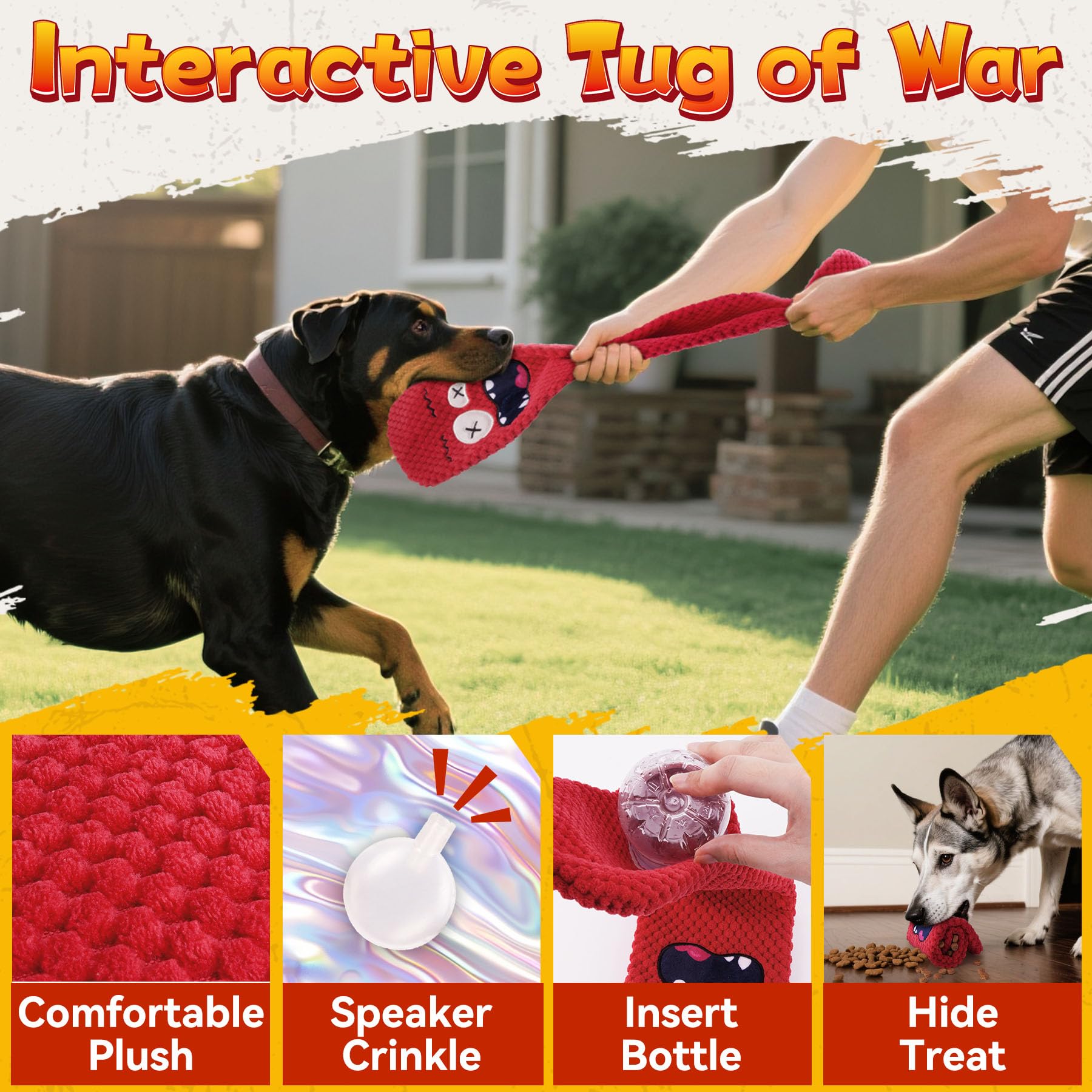 KIPRITII squeaky ball blue promotes retrieval and training
