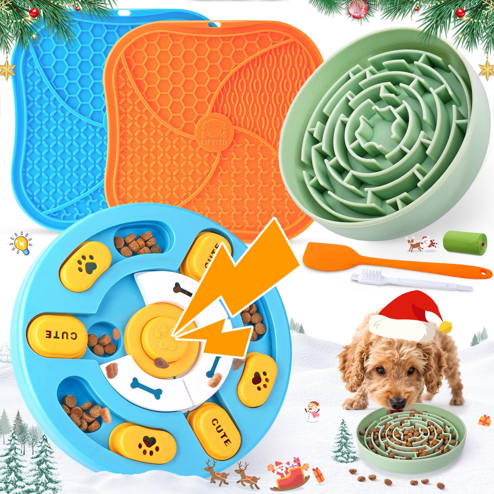 KIPRITII Well-Rounded puzzle toy with squeak for engaged play and treats