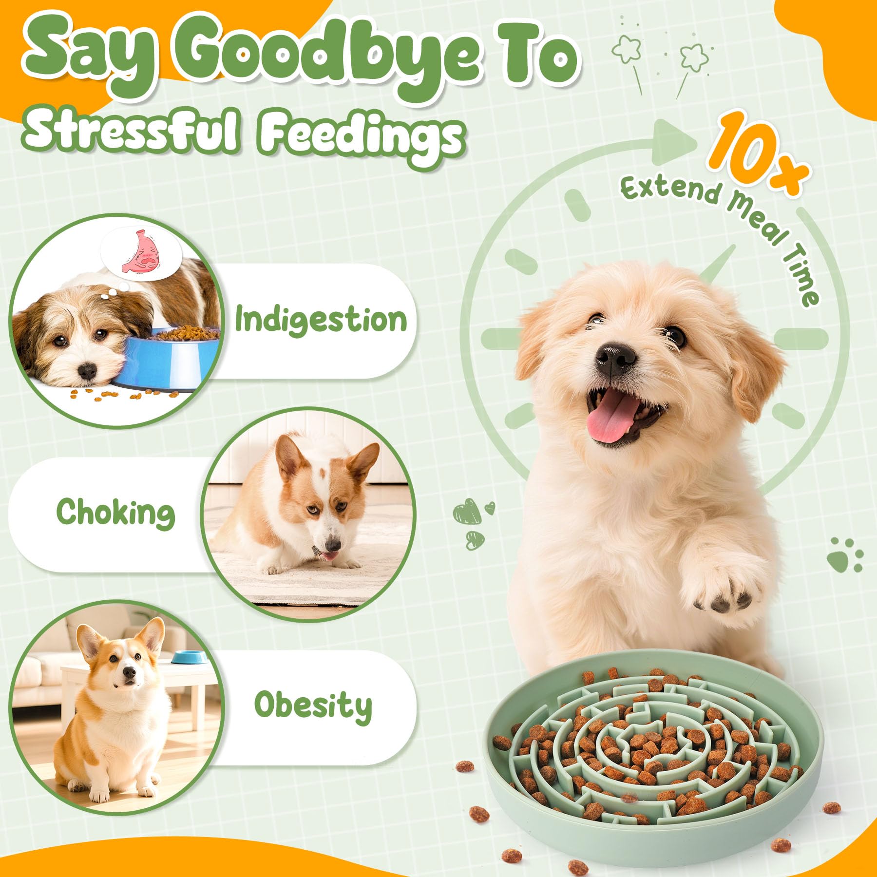 KIPRITII Well-Rounded lick mats four-quadrant design for calm, focused licking