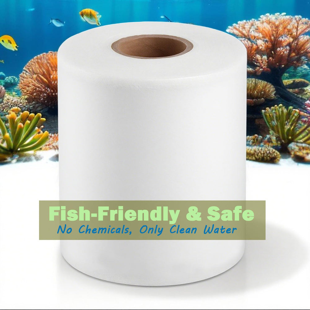 Kipwake fleece roll high-flow design image highlights efficient filtration for coral tanks
