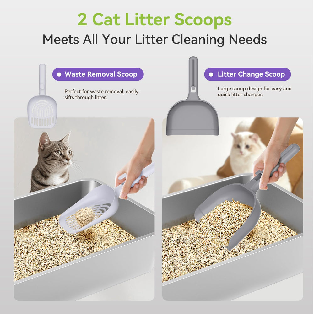 KISENG XL stainless steel litter box lid open, easy access for cleaning