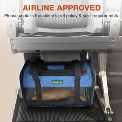 KISFLY litter-box-equipped interior maintains cleanliness on journeys with compatible small pets.