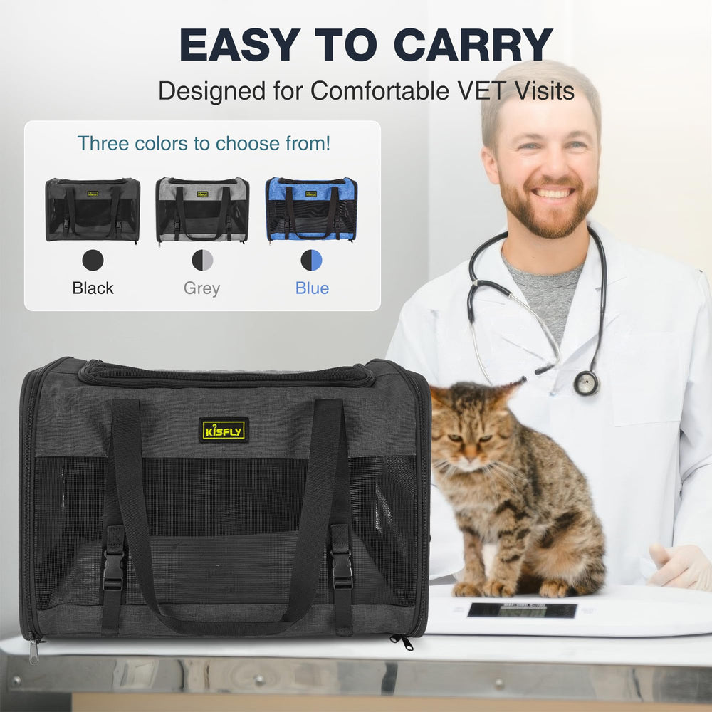 KISFLY foldable-dog carrier with lightweight design ideal for everyday travel.