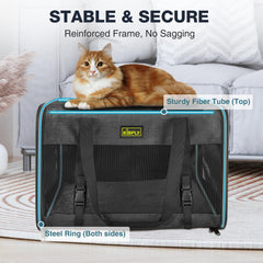 KISFLY waterproof Oxford fabric carrier with removable cushion for quick cleaning.