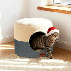 KISIMUY cat cave bed foldable design for easy storage and versatile use.