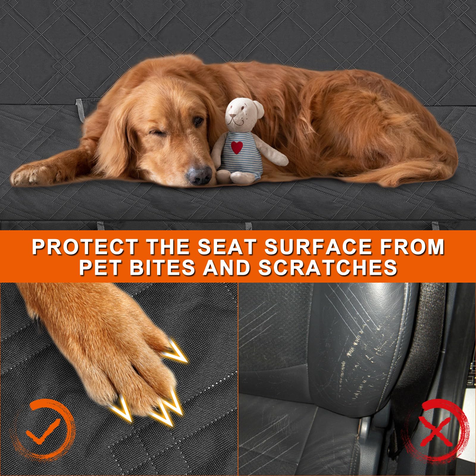 Kistrba nonslip backing and seat anchors prevent shifting on rough roads.