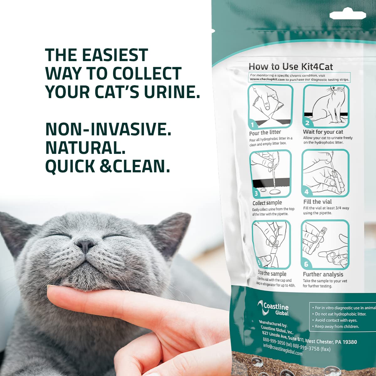 KIT4CAT checkup strips tubes at-home setup for wellness checks.