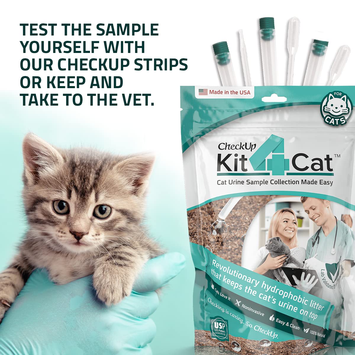 KIT4CAT three bags 2lb packaging emphasizes cost-efficient one-time use.