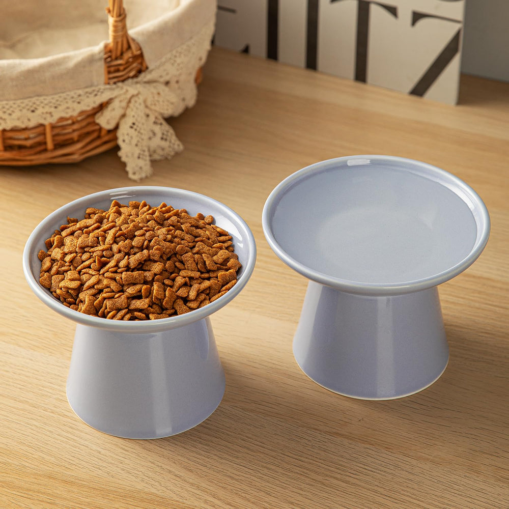 KITCHENLESTAR 6.2-inch elevated bowl dimensions ensure comfortable posture while eating.