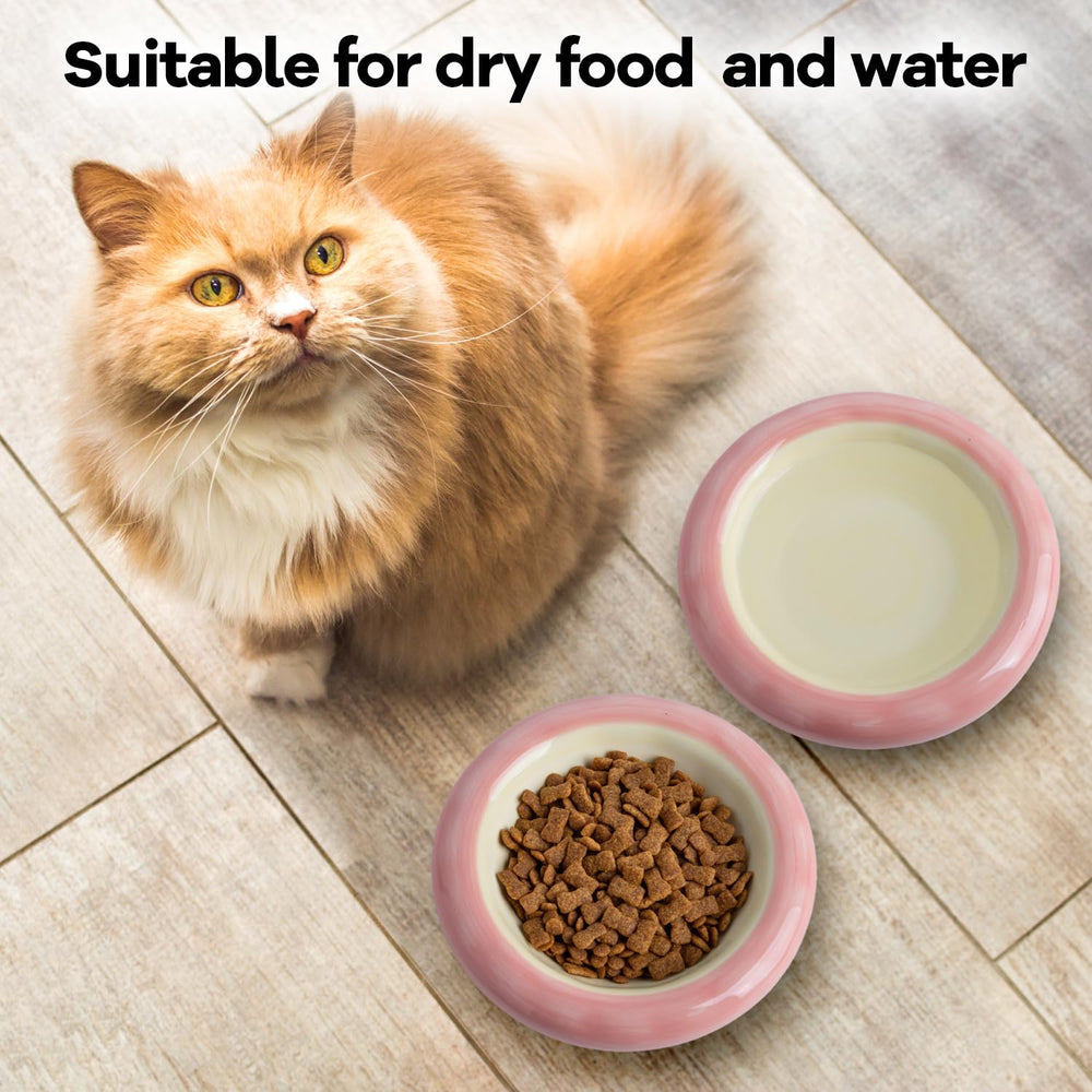 KITCHENLESTAR cat bowl interior close-up shows wide shallow shape to reduce whisker fatigue.