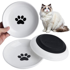 KITCHENLESTAR cat bowls with silicone base prevent slipping and protect floors.