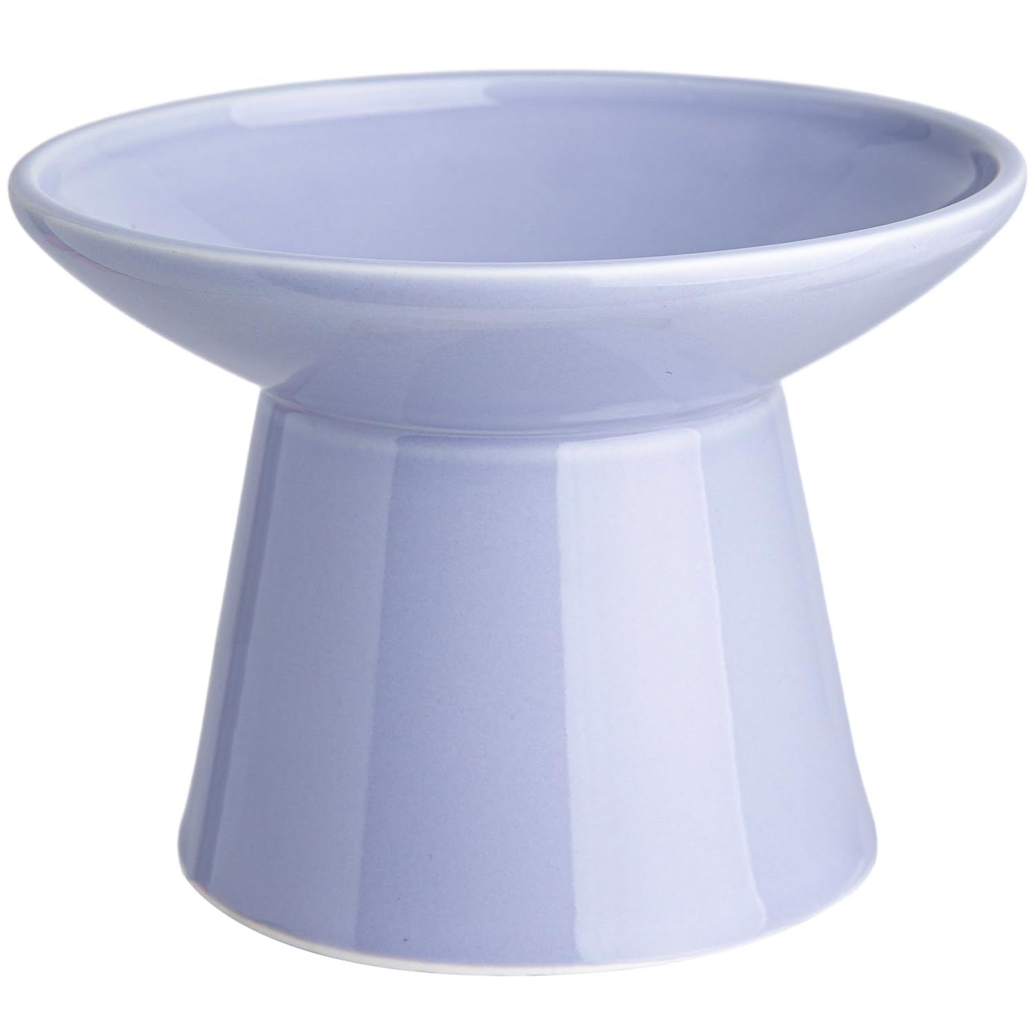 KITCHENLESTAR elevated cat bowl wide and shallow supports whisker-friendly meals for bigger cats.