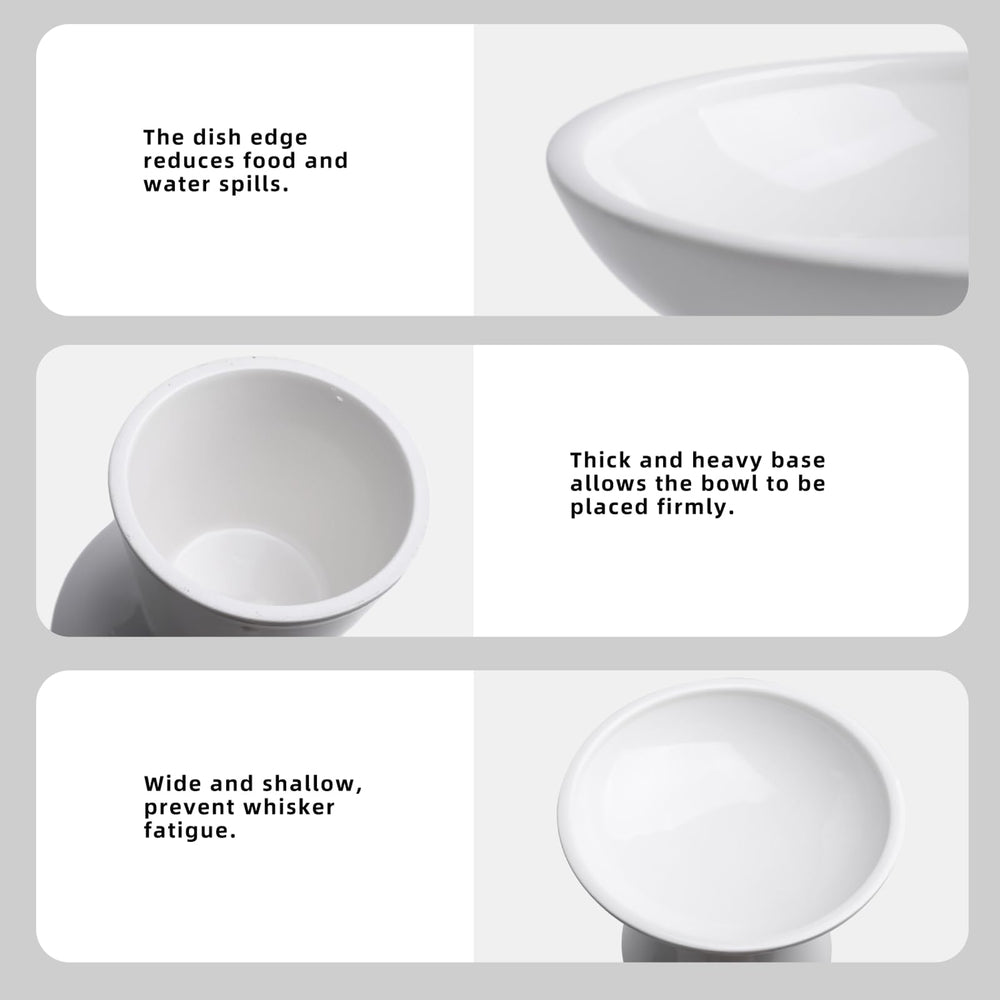 kitchenlestar-elevated-cat-bowls-dishwasher-safe-label-white confirms easy cleaning and hygiene.