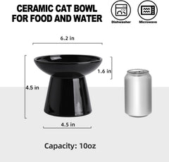 KITCHENLESTAR raised bowls set — elder-cat friendly height supports comfortable eating posture.