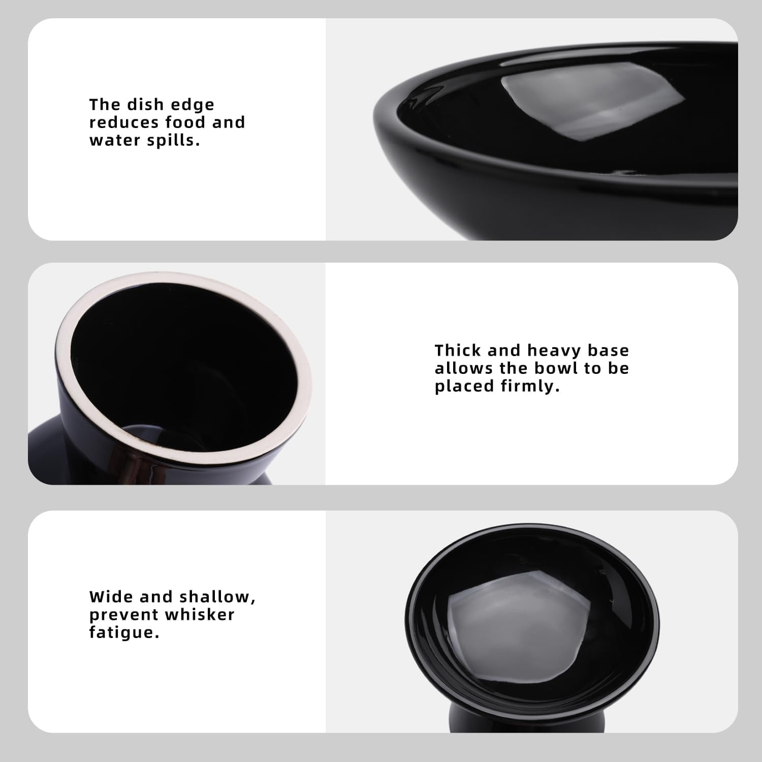 KITCHENLESTAR set of 4 — modern, stylish cat bowls enhance any home dining area.