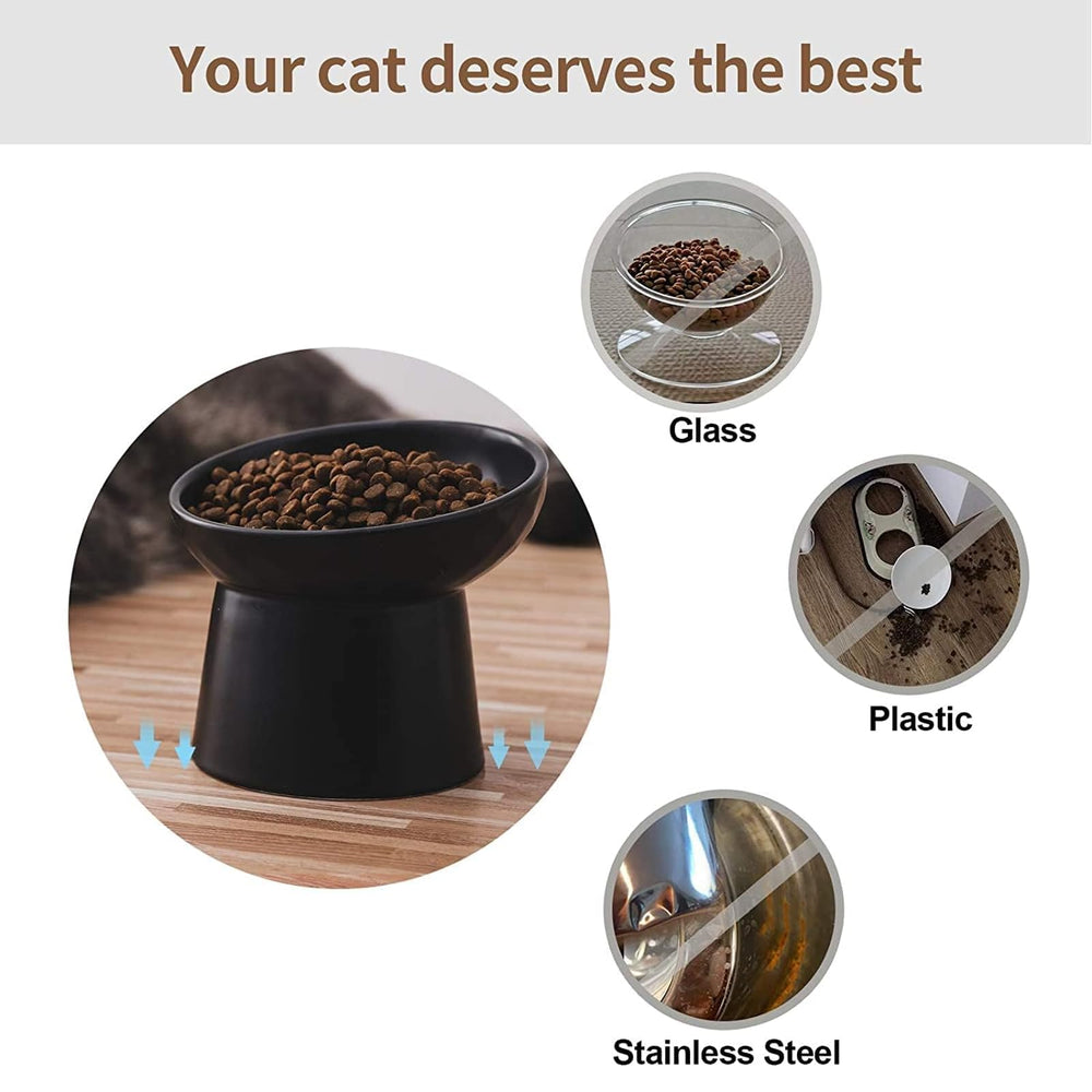KITCHENLESTAR tazon-gato ceramica-prevencion-reflujo ayuda a comer en postura adecuada.