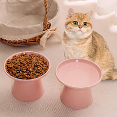 KITCHENLESTAR whisker-friendly inner lip close-up on pink bowls