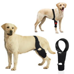 KitchMingle dog knee brace with side stabilizers for improved rear-leg support during activity