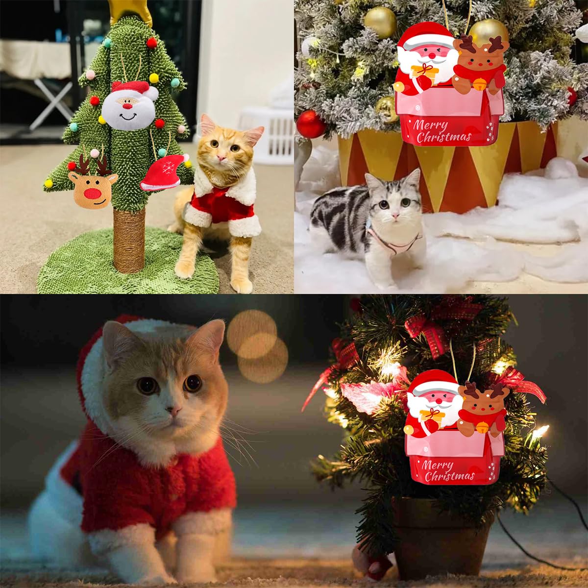 KITCHSTAR festive cat toy set close-up emphasizes durable materials and gift-worthy presentation.