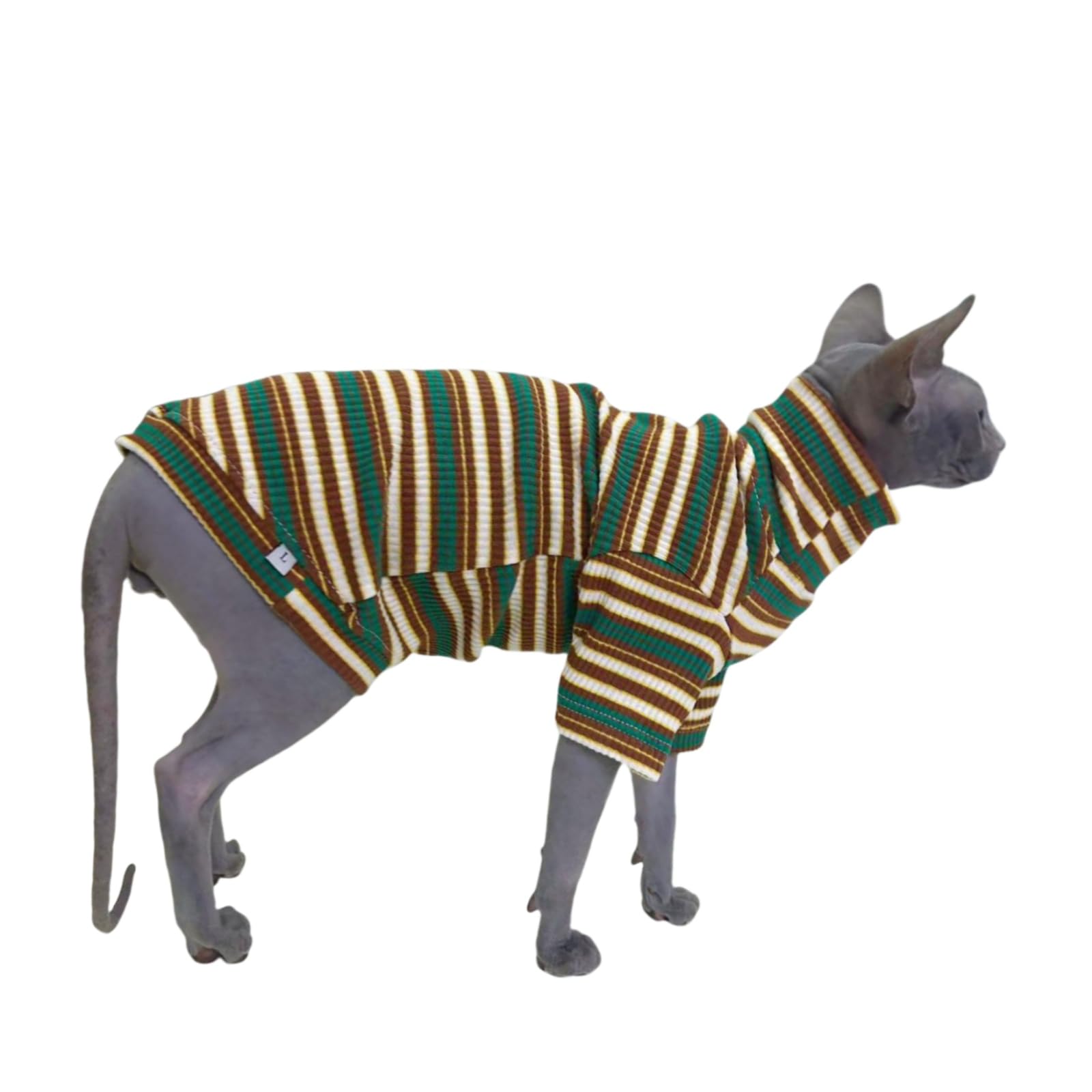 Kitipcoo sleeveless cat shirt detail showing stitching and fabric.