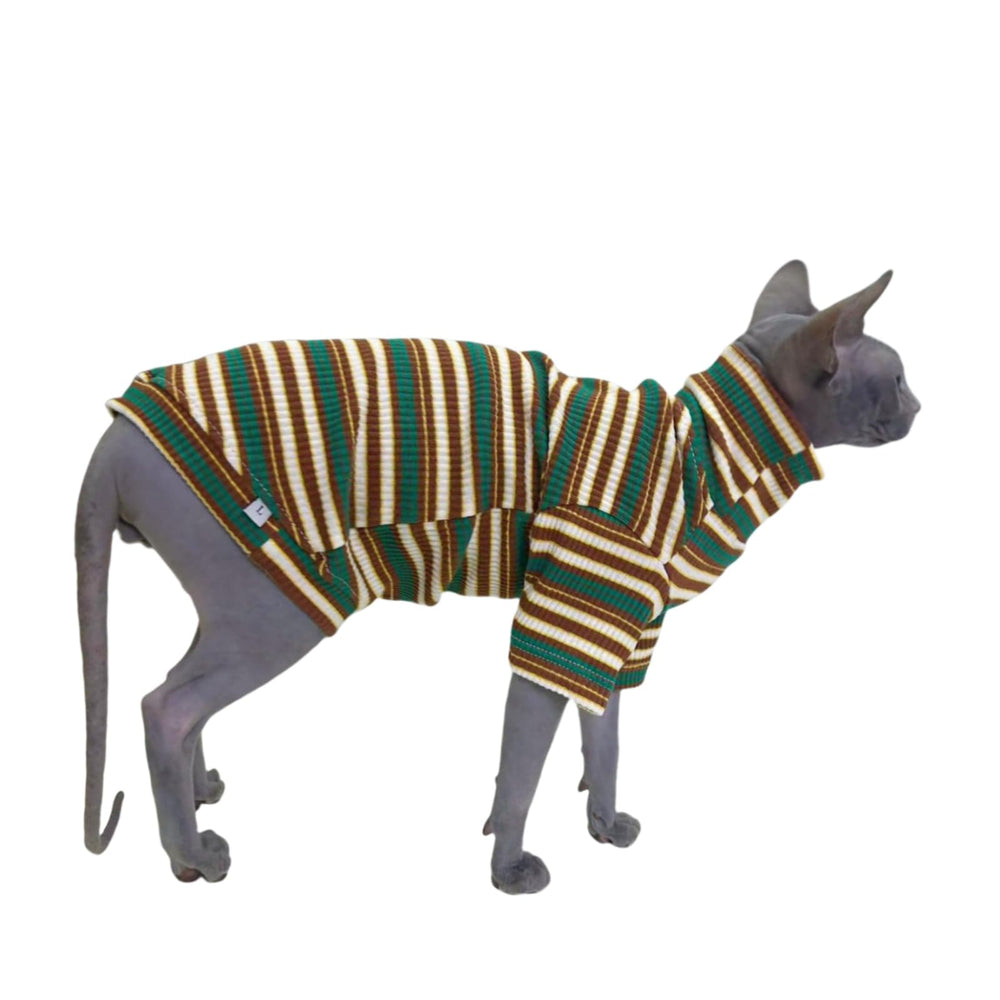 Kitipcoo sleeveless cat shirt detail showing stitching and fabric.