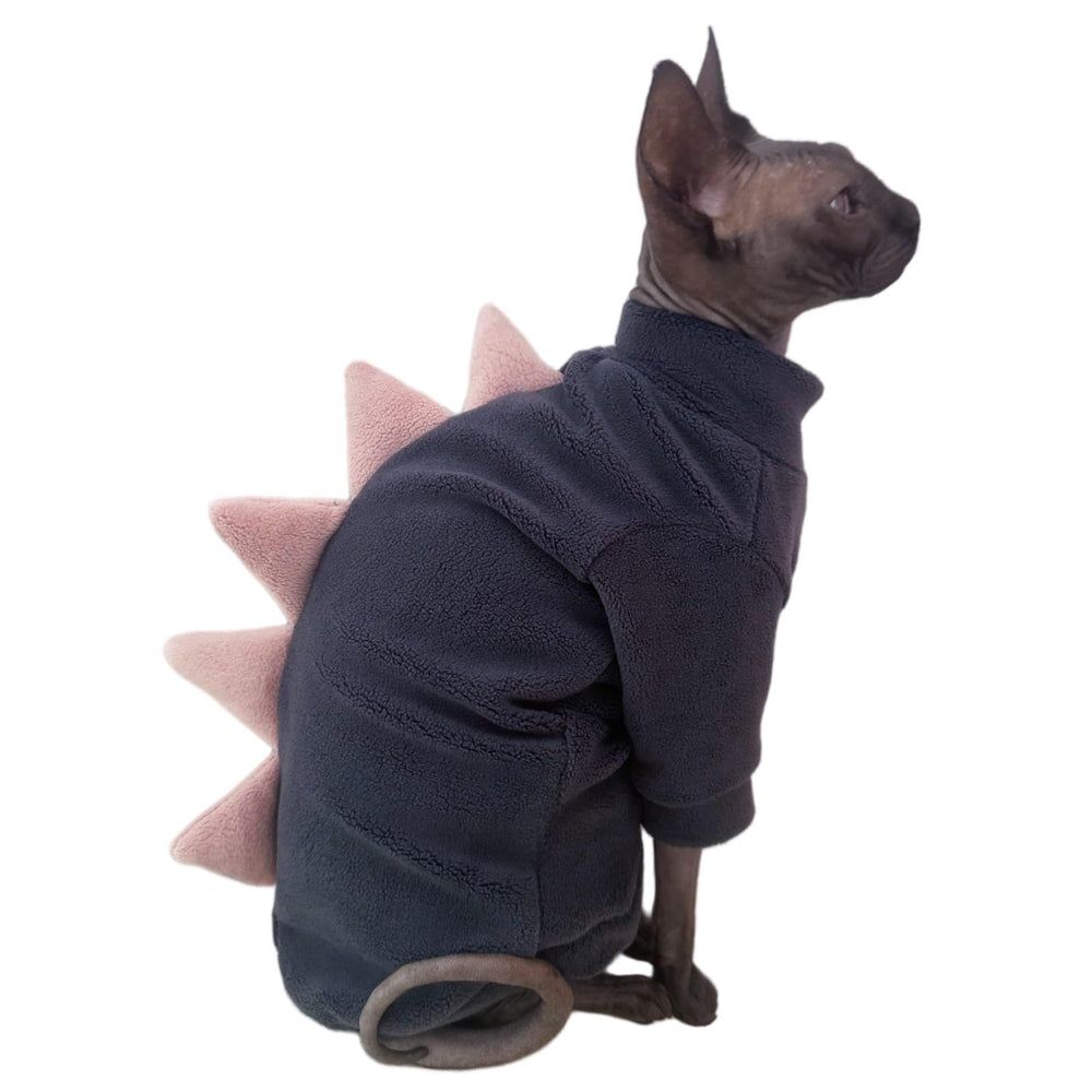 Kitipcoo hairless-cat winter coat photo session illustrating cozy protection.