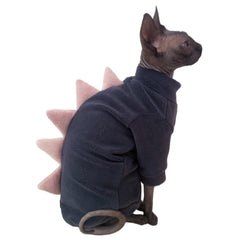 Kitipcoo hairless-cat winter coat photo session illustrating cozy protection.