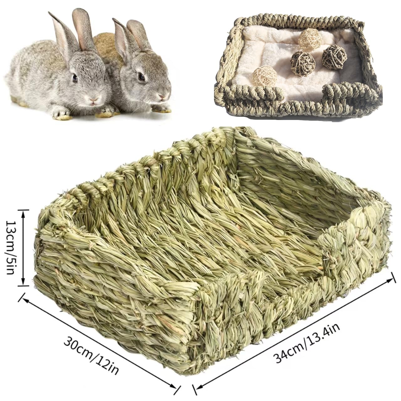 KitKni Natural Seaweed Pet Bed interior with plush cushion for naps