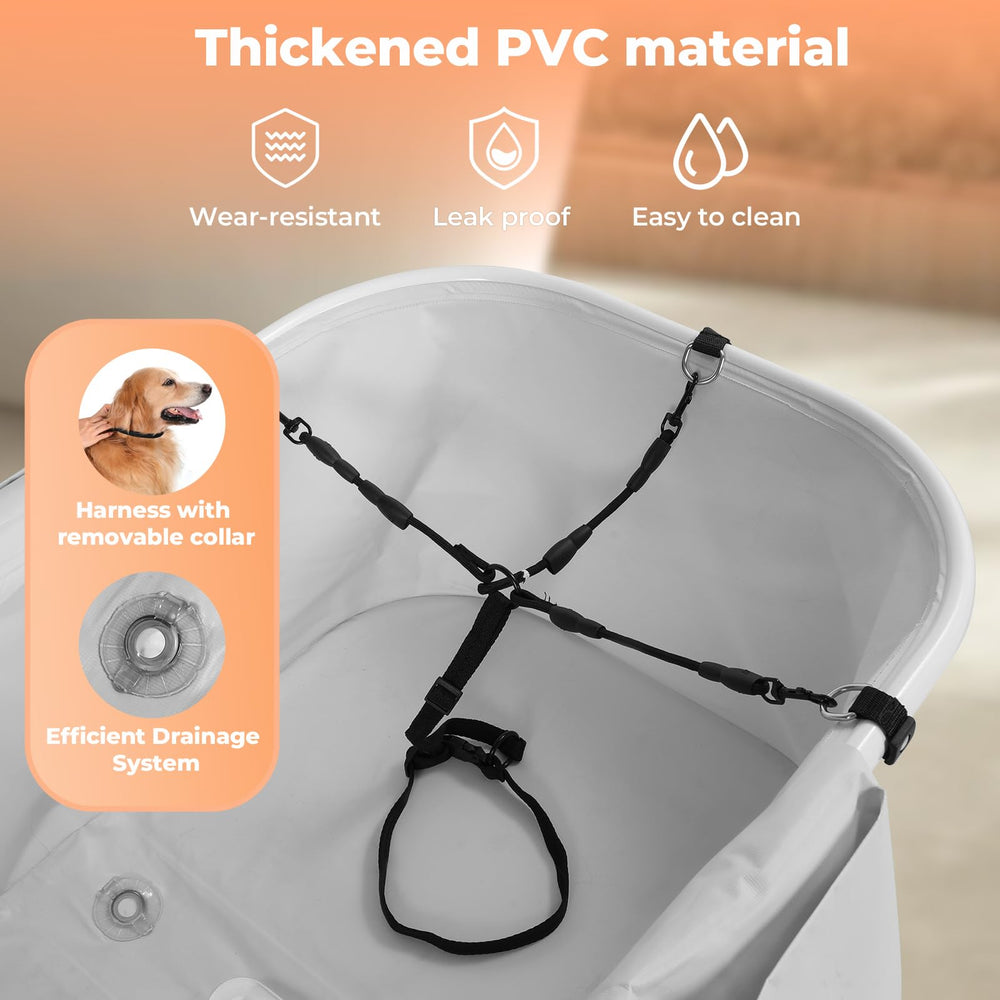 KITPLUS anti-slip triangular legs ensure stable bathing on any surface.
