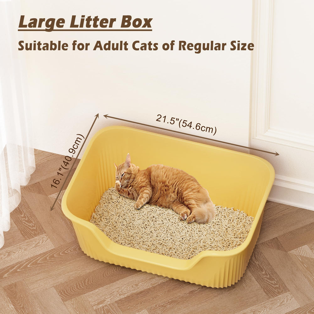 Kittenhood large cat litter box entry view demonstrates low entry