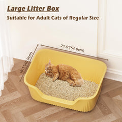 Kittenhood large cat litter box entry view demonstrates low entry