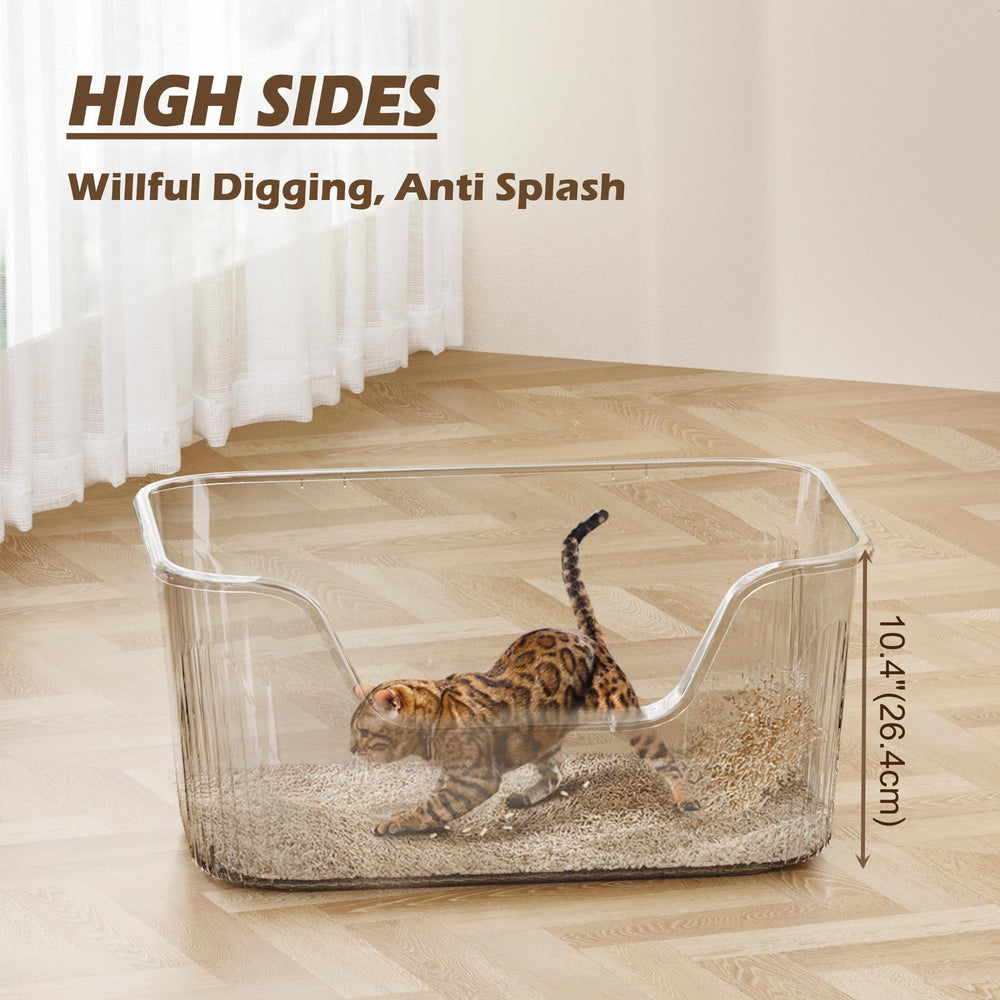 Kittenhood large cat litter box high-sides illustrate anti-spill walls
