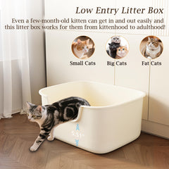 Kittenhood easy-clean litter box with minimal nooks for quick maintenance