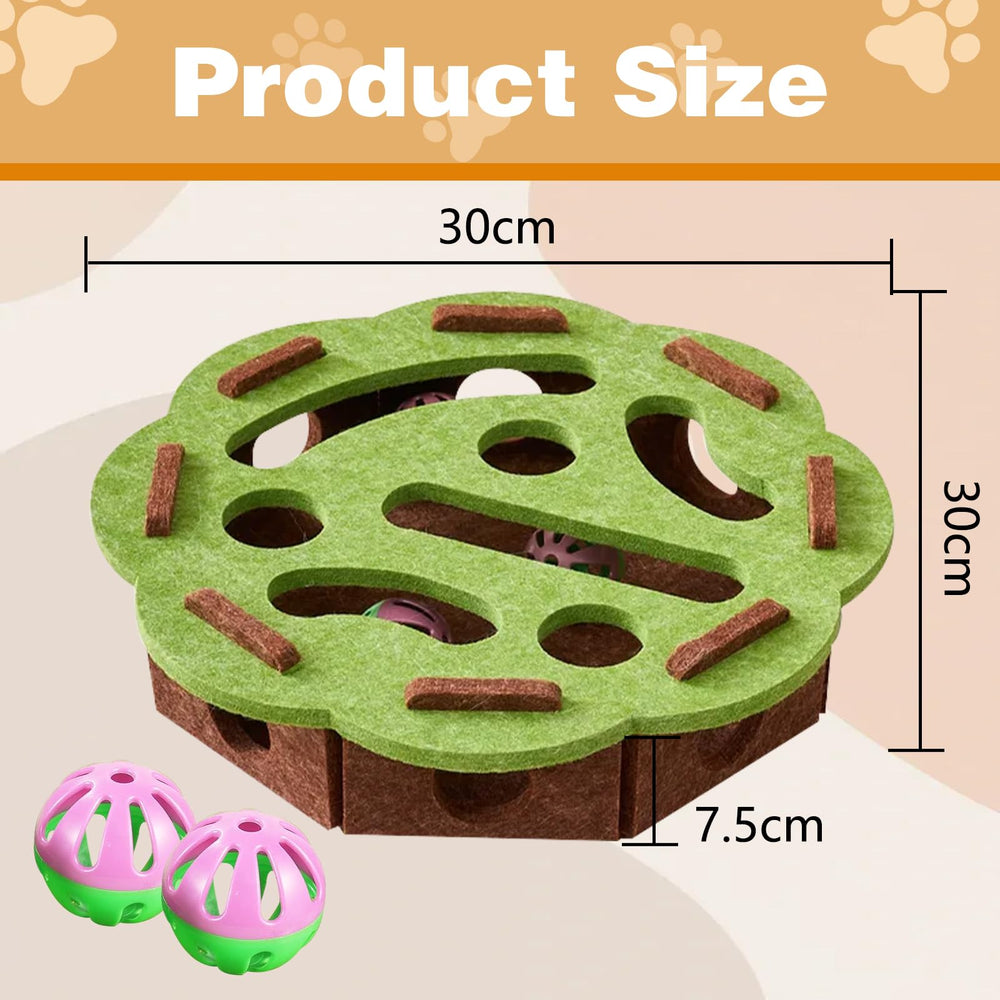 Kittern Cat Scratch Puzzle Enrichment Box burrowing design highlighting active exploration