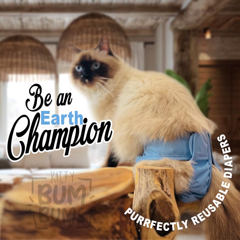 Kitty BumBums adjustable-tabs provide a secure, flexible fit for cats.