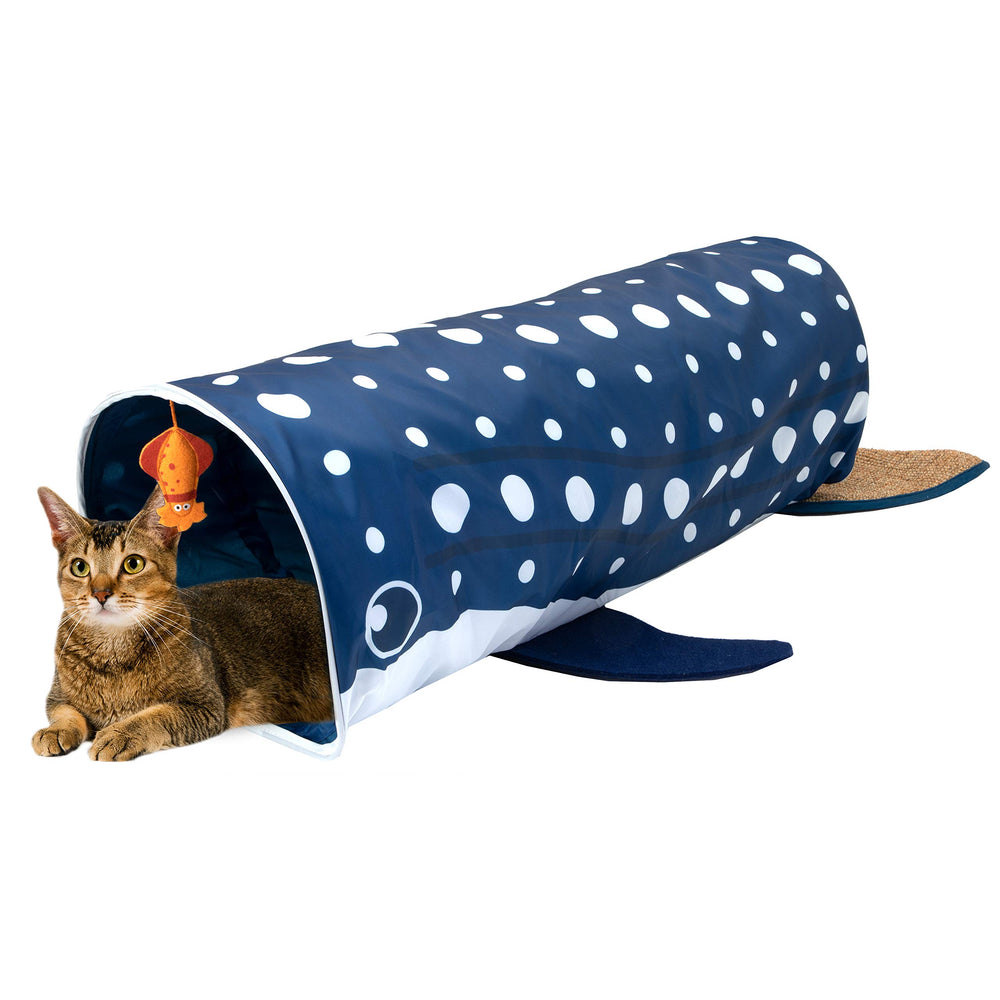 Kitty City Whale Shark Tunnel blue exterior invites curious play and exploration.
