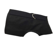 Kitty Holster cat harness in black XL for comfortable, secure walks with breathable cotton fabric.