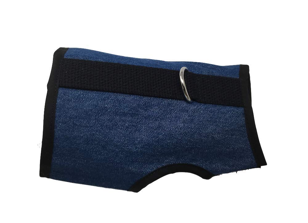 Kitty Holster denim blue cat harness for safe, comfortable walks