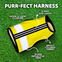 Kitty Holster Secure-Fit Hook-Loop keeps cats safely secured on walks.