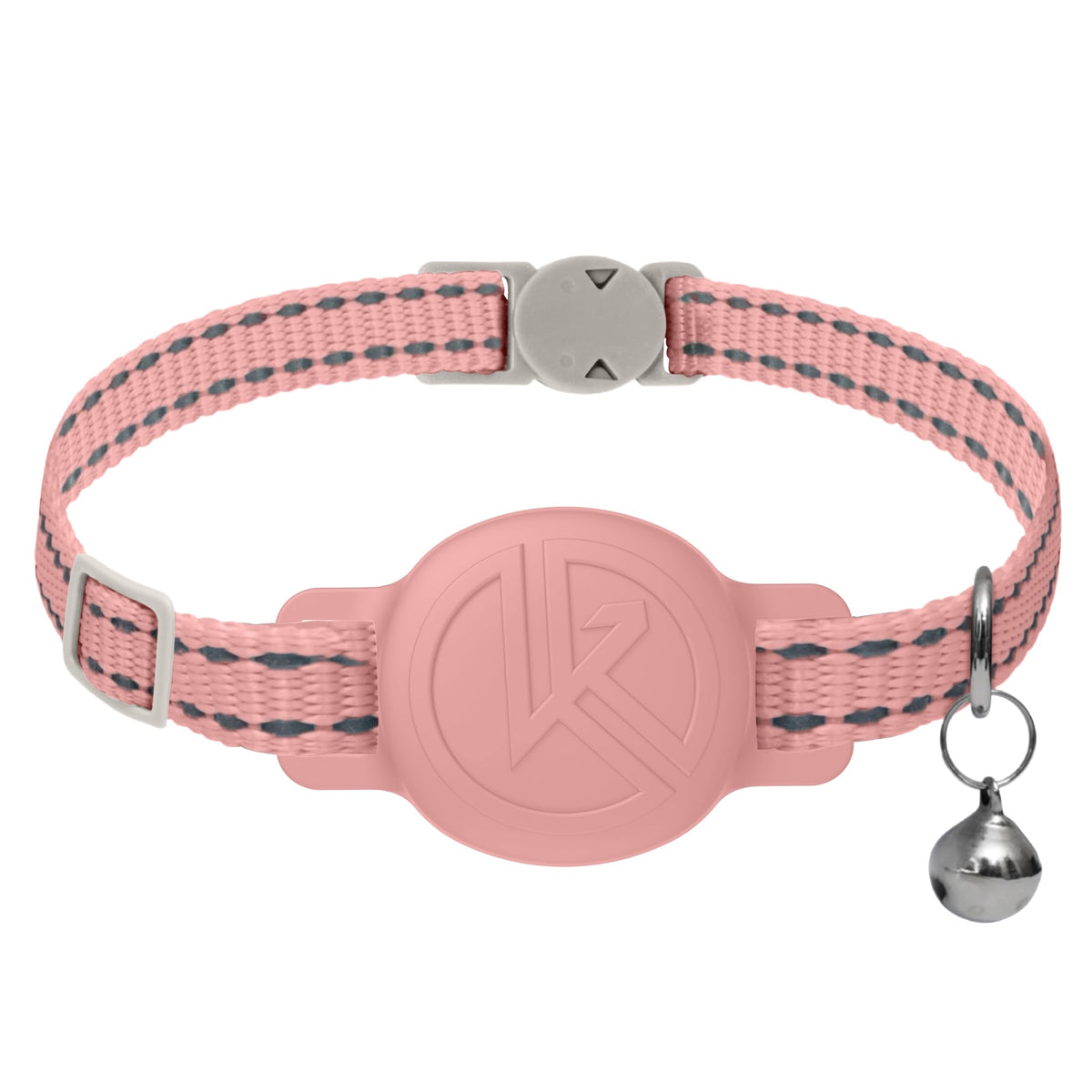 Kitty Kompass Tile Sticker Holder Collar pink with holding case ready for tracking.