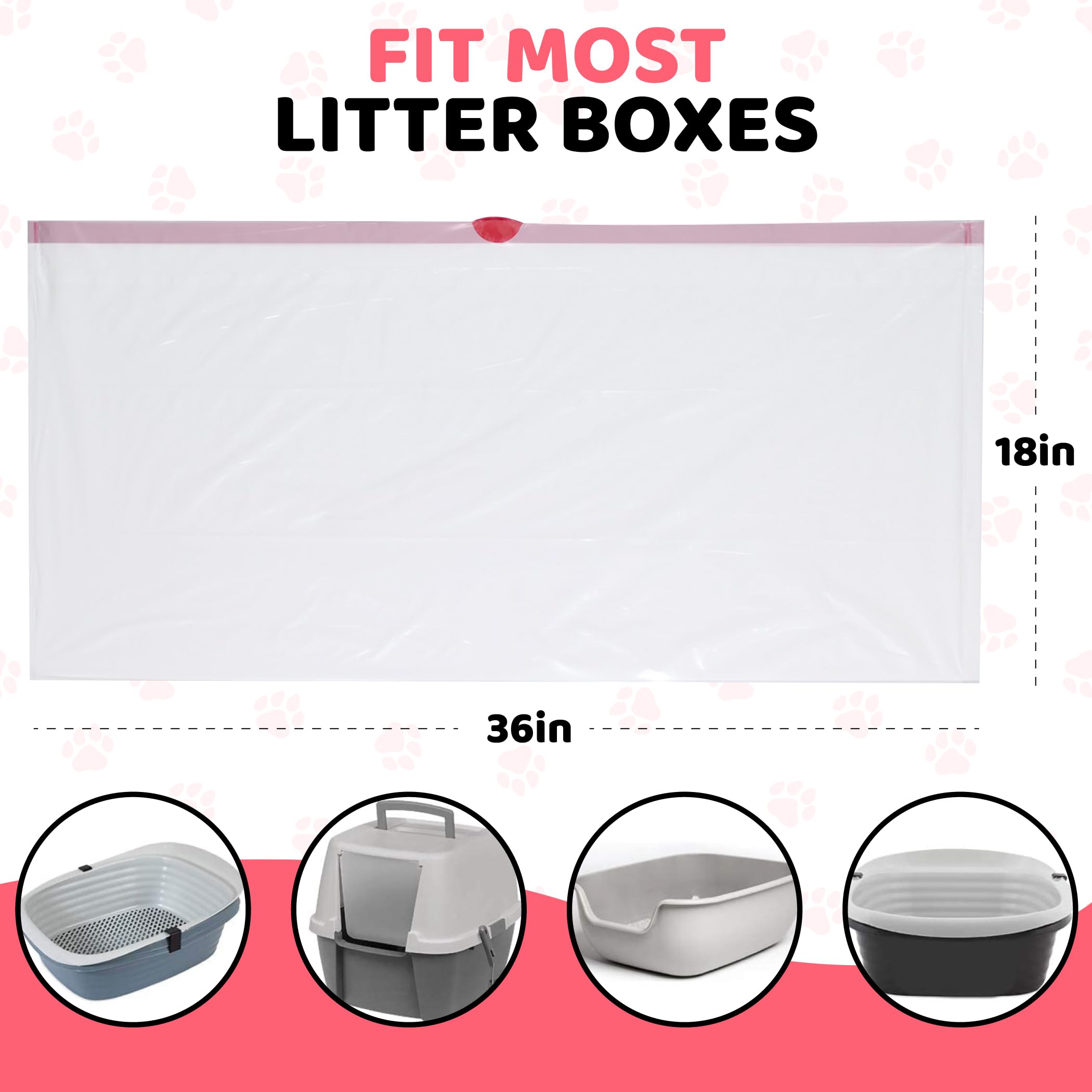 Kitty Litty 36 by 18 inch liners fit most litter boxes.