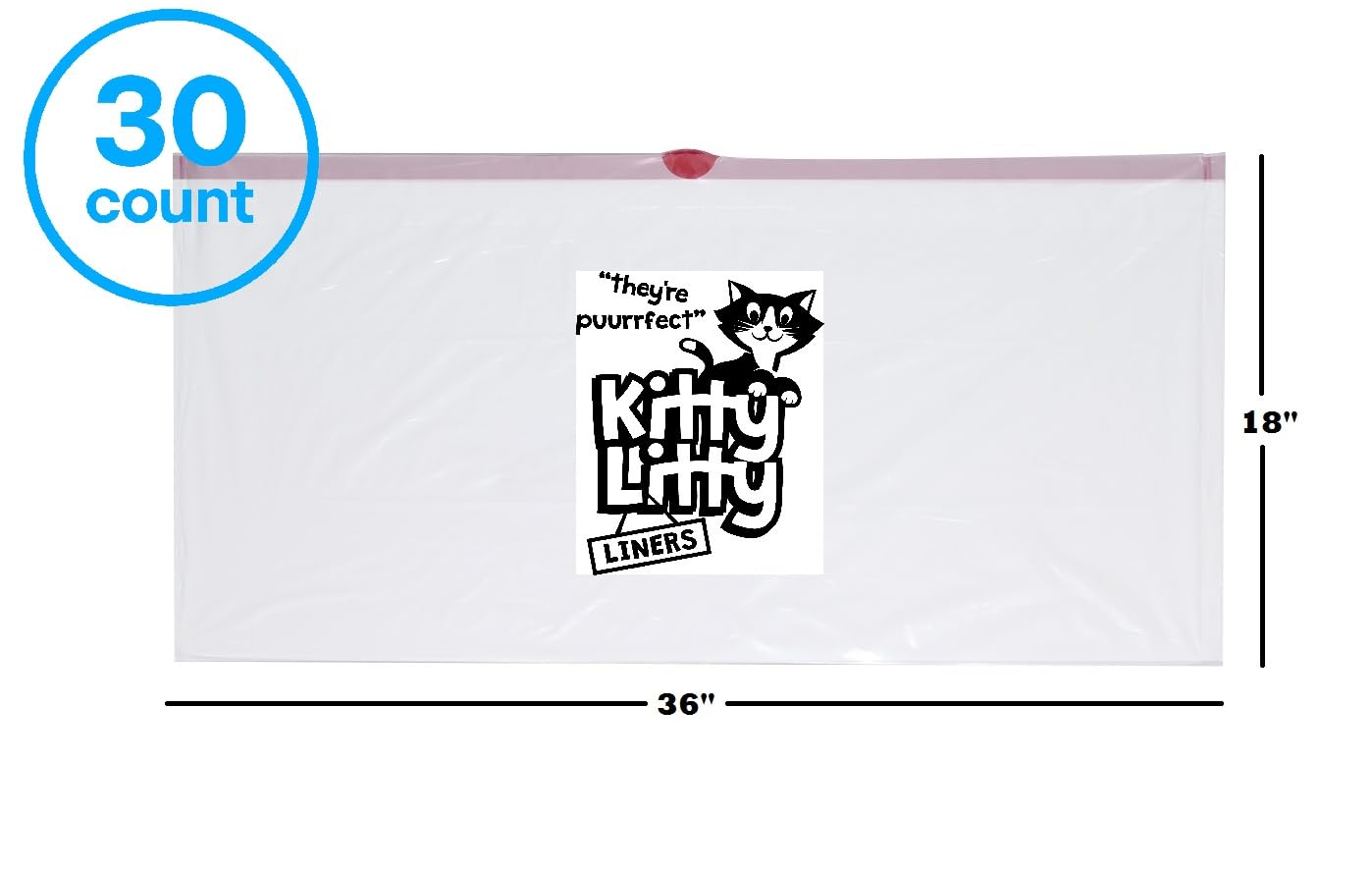 Kitty Litty drawstring closure keeps waste sealed for easy disposal.