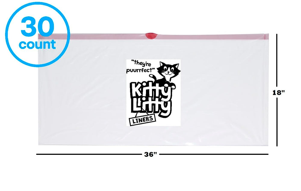Kitty Litty drawstring closure keeps waste sealed for easy disposal.
