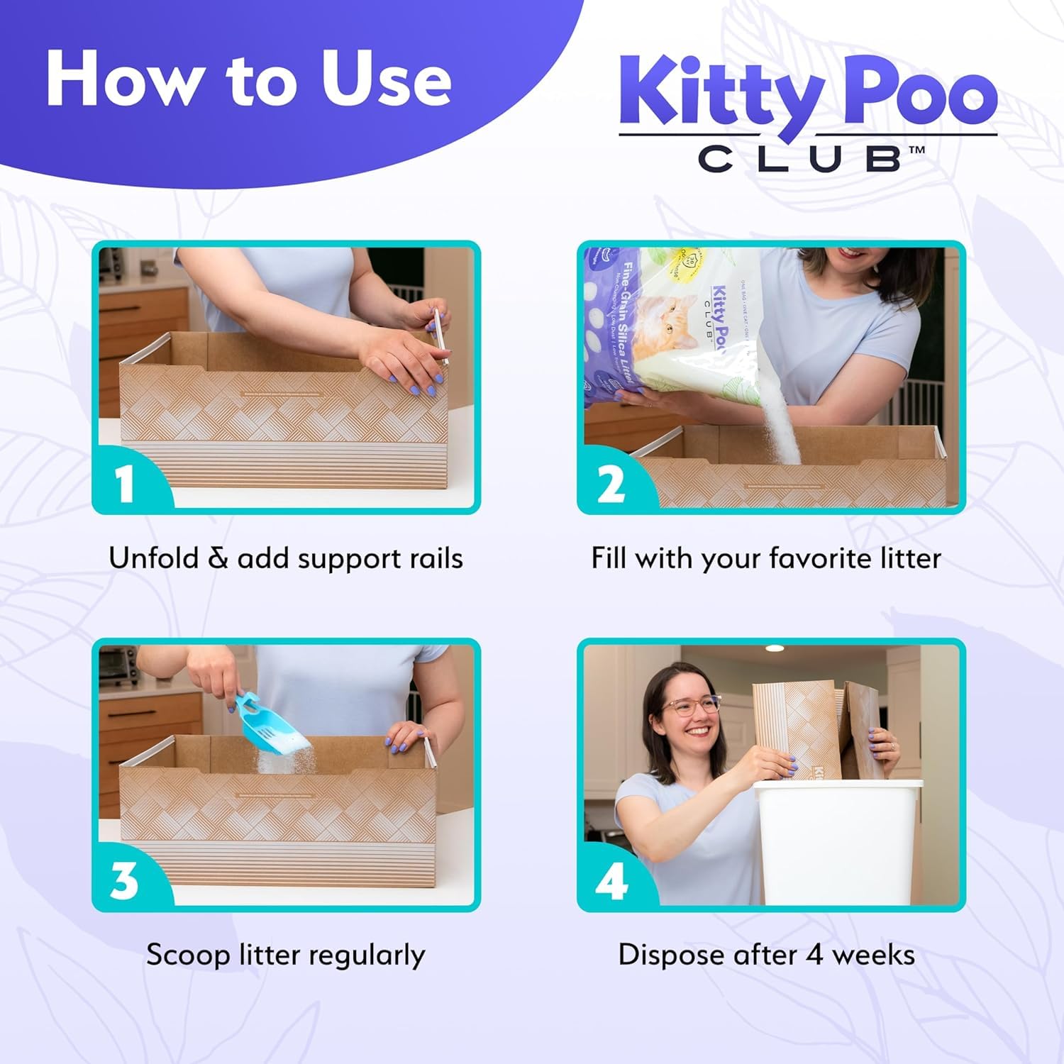 Kitty Poo Club odor-control litter box, front view keeps spaces fresher