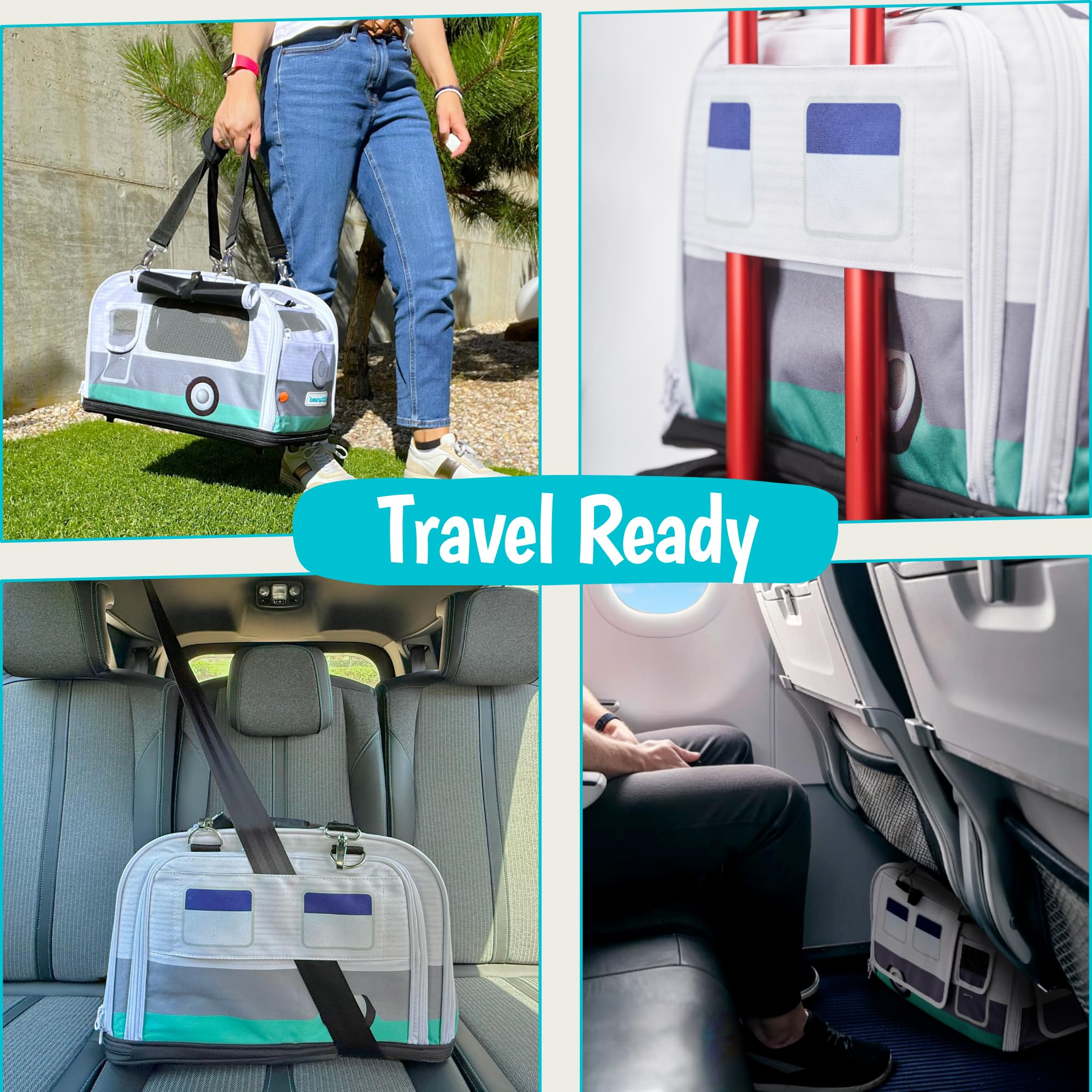 Kittyrama four-way access top entrance for easy loading.